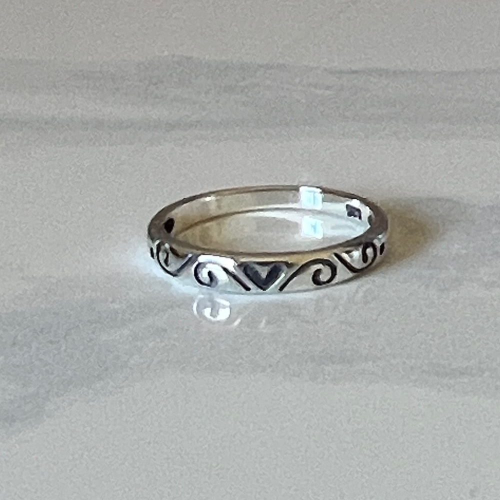 Intricate Silver Heart Ring